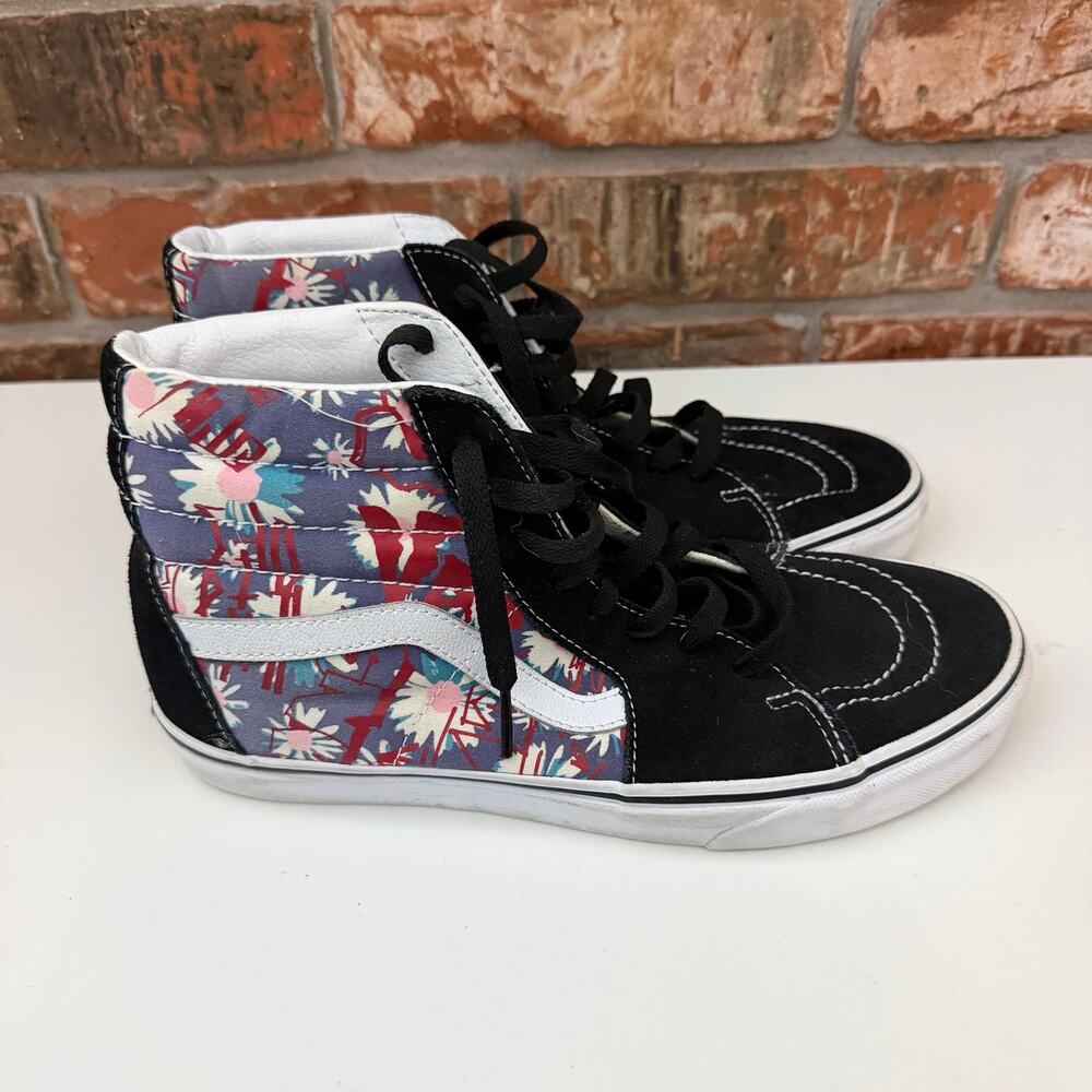 Vans Floral Skateboard Shoe Womens 10 Mens 8.5 High Top Floral Sneaker Skate